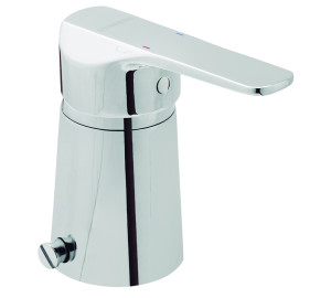 Single lever bidet mixer with diverter